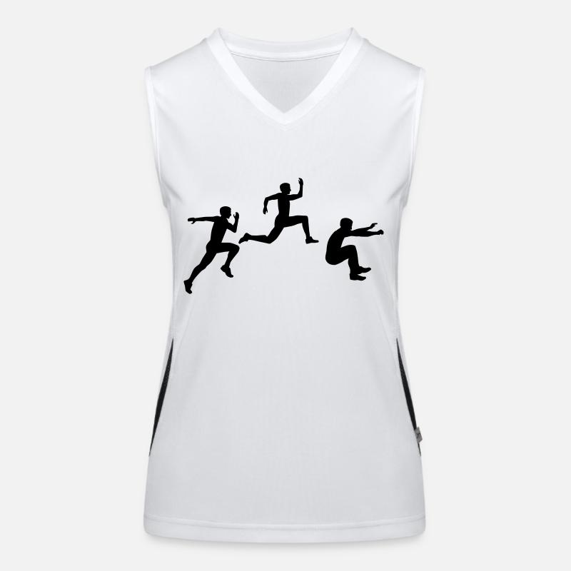 Dreisprung Funktionelles Kontrast-Tank Top für Frauen