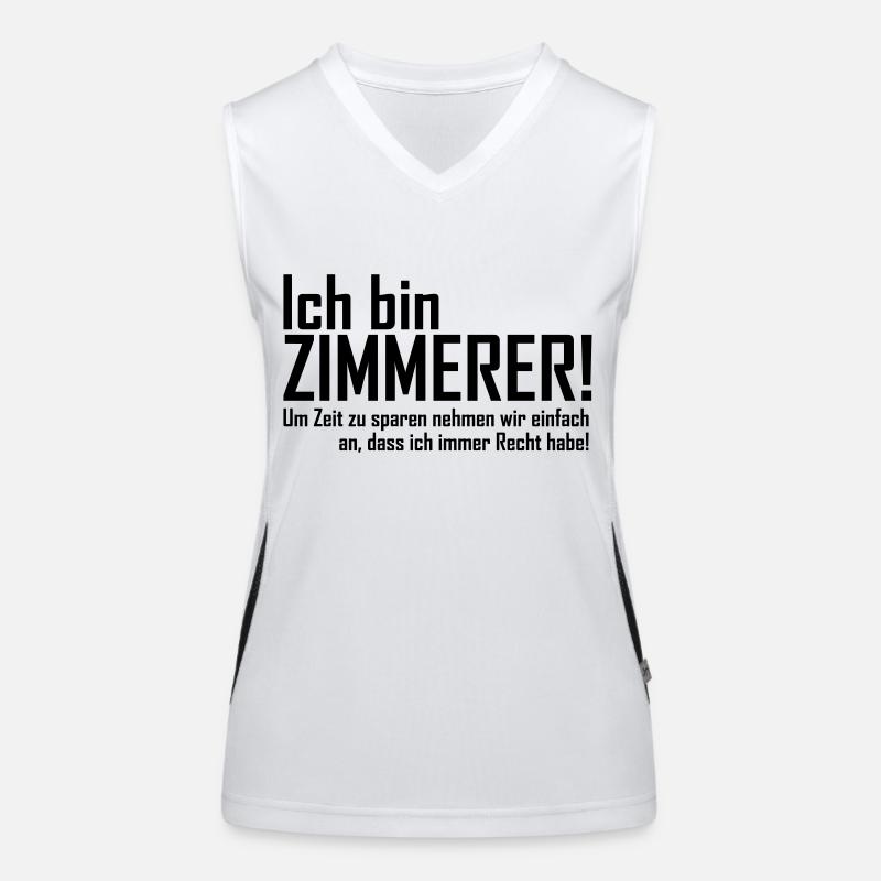 ich bin zimmerer Funktionelles Kontrast-Tank Top für Frauen