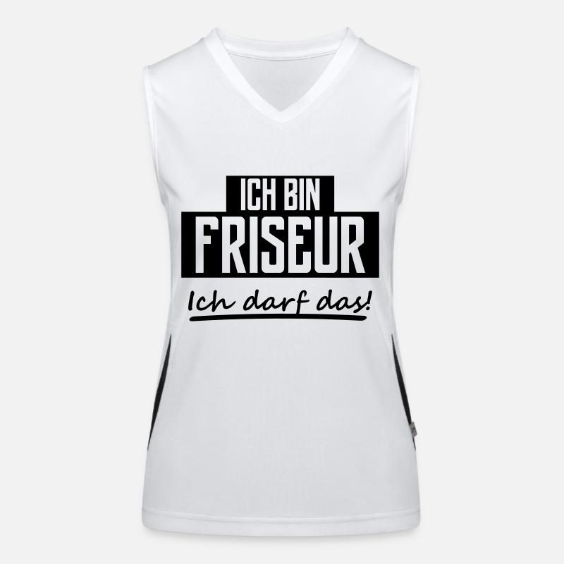ich bin friseur Funktionelles Kontrast-Tank Top für Frauen