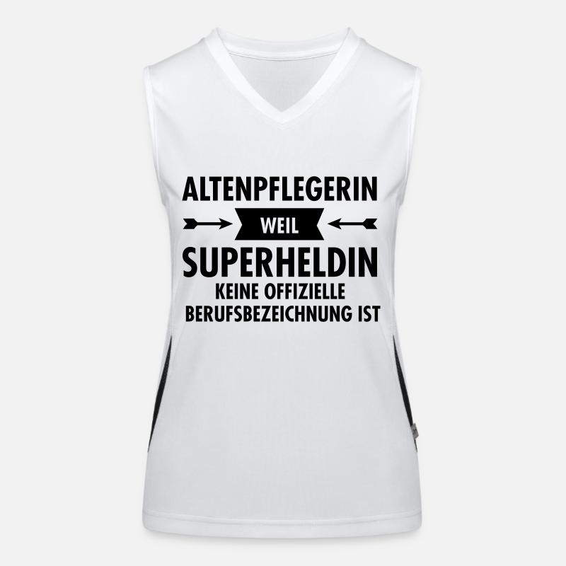 Altenpflegerin - Superheldin Funktionelles Kontrast-Tank Top für Frauen