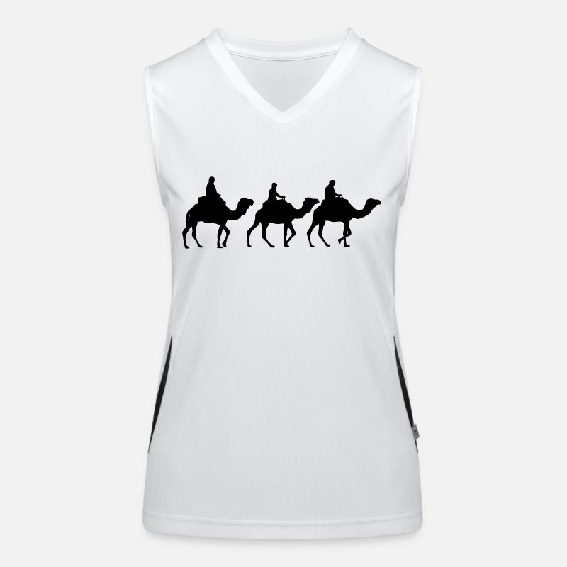 Camel - Dromedar - Kamel - Karawane Funktionelles Kontrast-Tank Top für Frauen