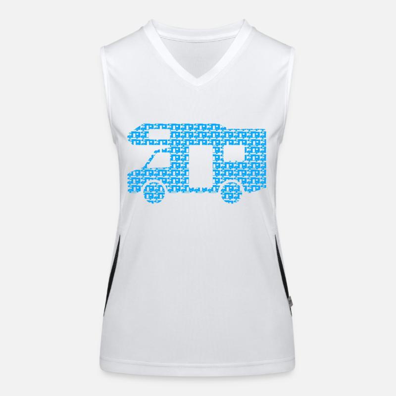 Motorhome matrix blue Women's Functional Contrast Tank Top