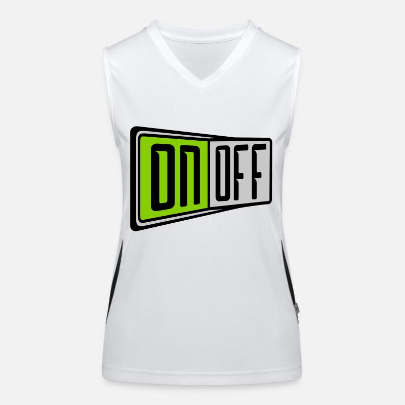 On Off Schalter Funktionelles Kontrast-Tank Top für Frauen