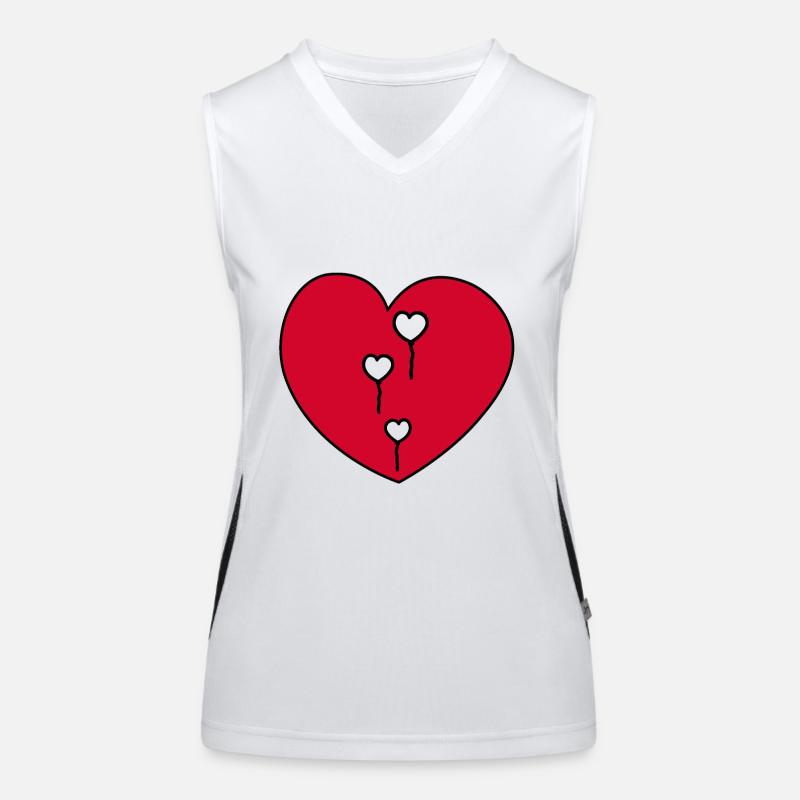 Heart Love Cordial Gift Idea Friendship Women's Functional Contrast Tank Top