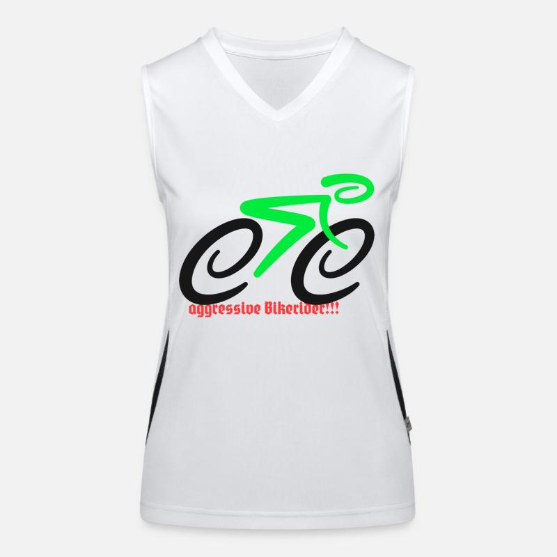 aggressiver Fahradfahrer! Funktionelles Kontrast-Tank Top für Frauen