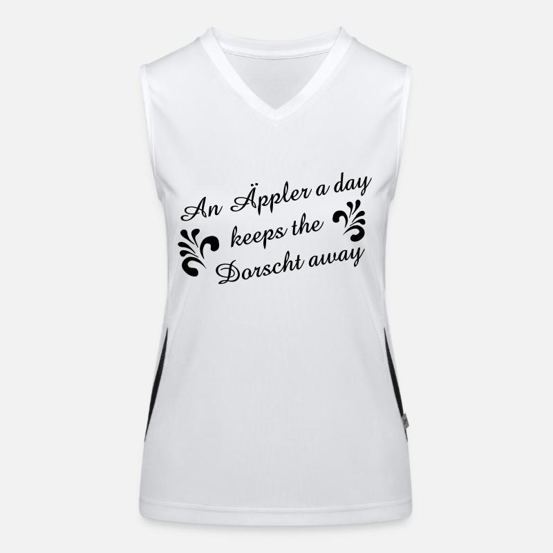 An Äppler a day keeps the Dorscht away #Apfelwein Funktionelles Kontrast-Tank Top für Frauen