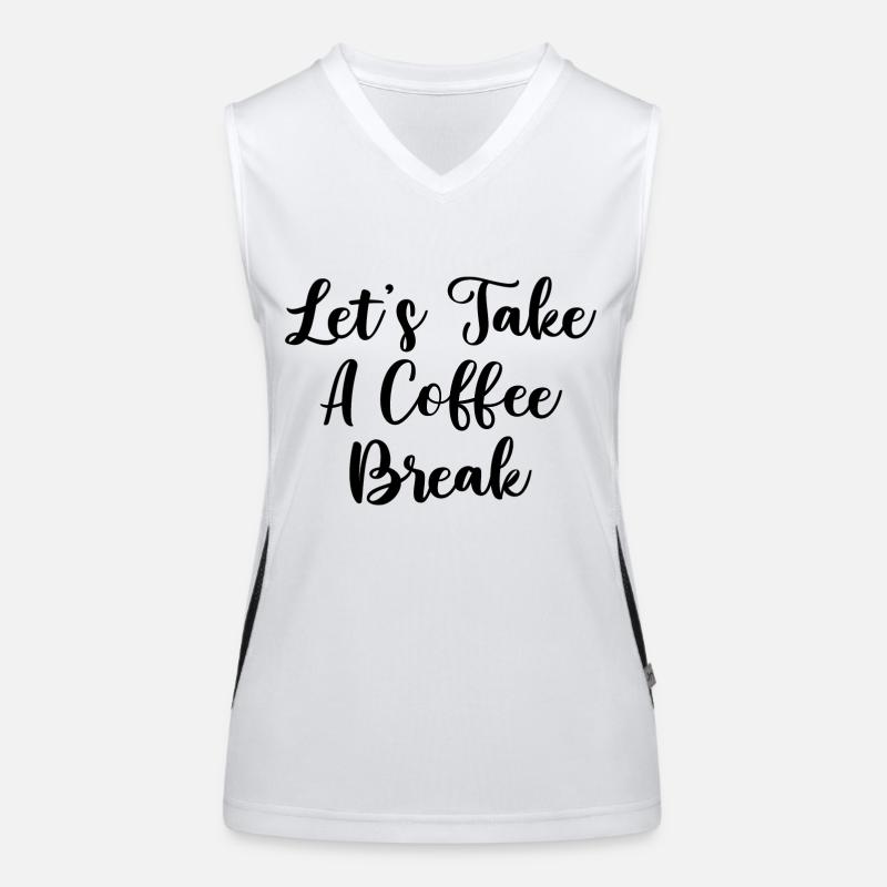Lassen Sie uns eine Kaffeepause einlegen Funktionelles Kontrast-Tank Top für Frauen