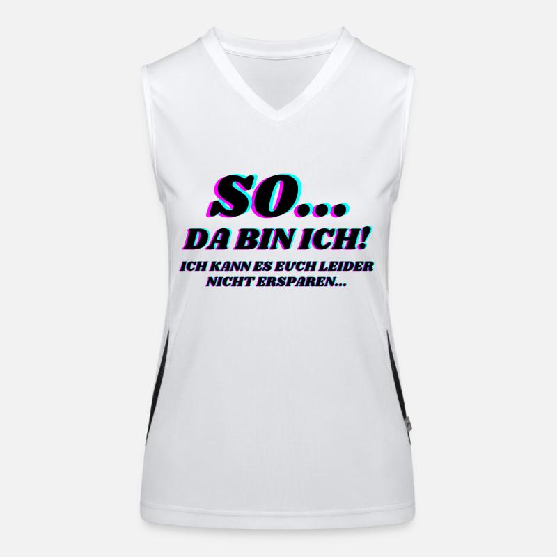 So Da Bin Ich 2 Funktionelles Kontrast-Tank Top für Frauen