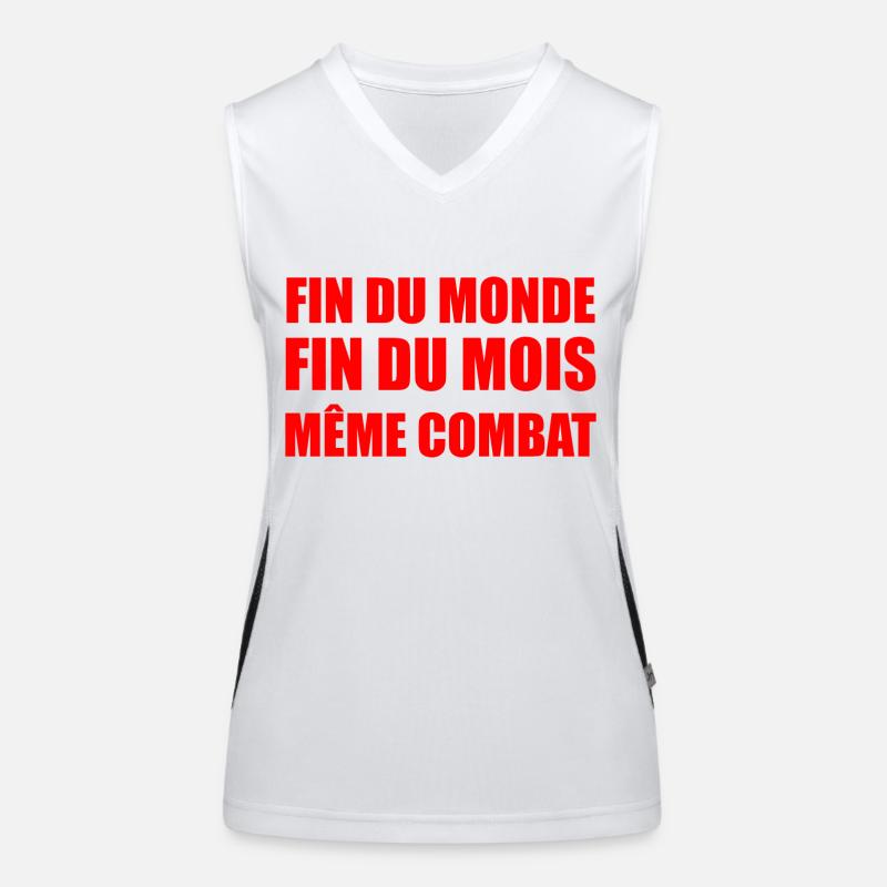 fin du monde fin du mois même combat Débardeur respirant contrasté Femme