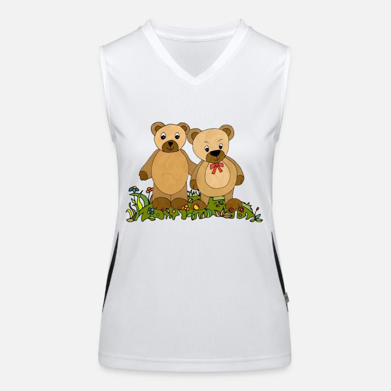 Teddybären Funktionelles Kontrast-Tank Top für Frauen