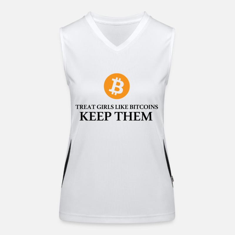 Crypto Bitcoin Trading Débardeur respirant contrasté Femme
