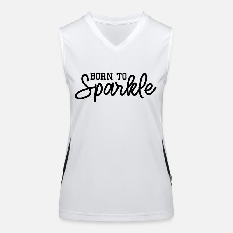 Born to Sparkle Funktionelles Kontrast-Tank Top für Frauen