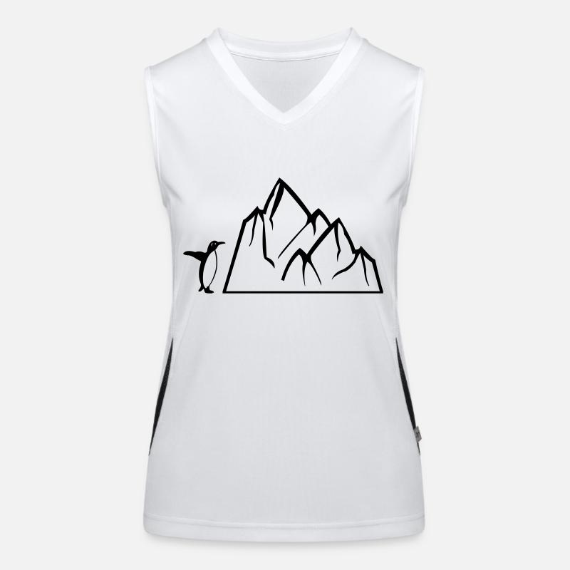 pinguin eisberg Funktionelles Kontrast-Tank Top für Frauen