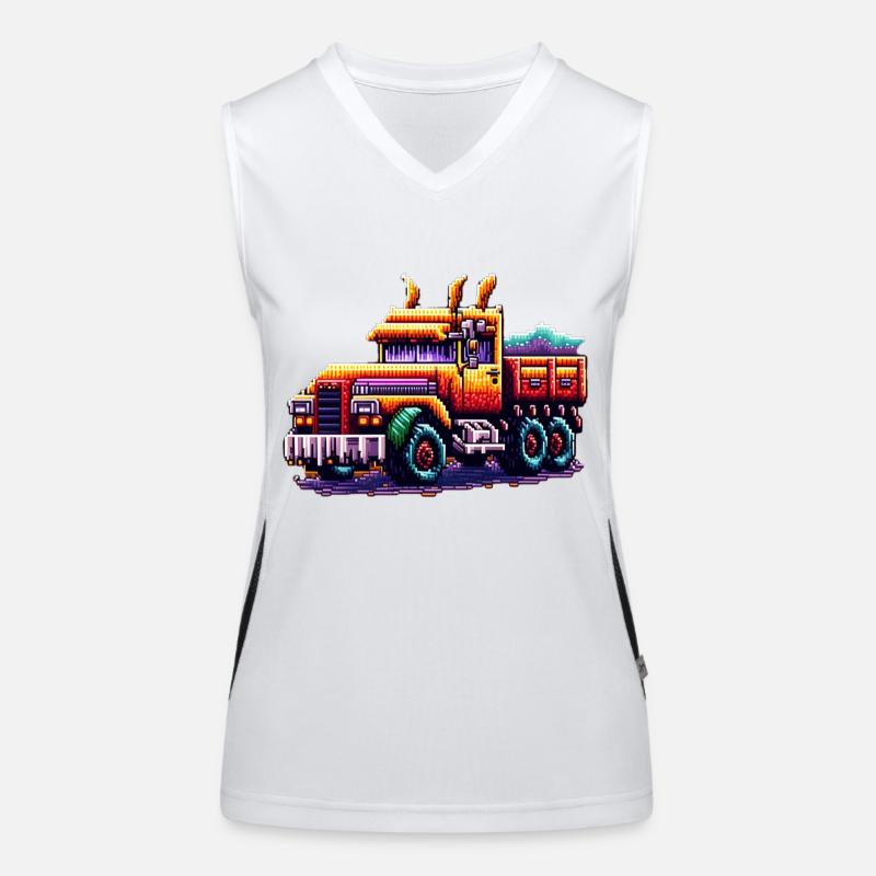 Pixel Camion n° 2 Débardeur respirant contrasté Femme