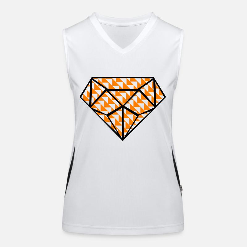 diamond design art 2 Funktionelles Kontrast-Tank Top für Frauen
