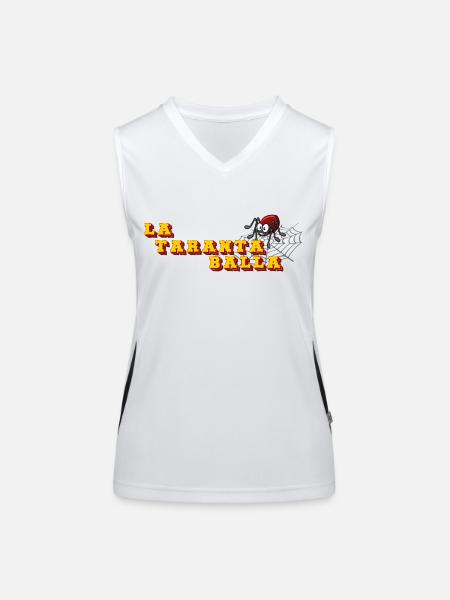 Die Taranta-Tänze - Funktionelles Kontrast-Tank Top für Frauen - Weiß/Schwarz - Vorne
