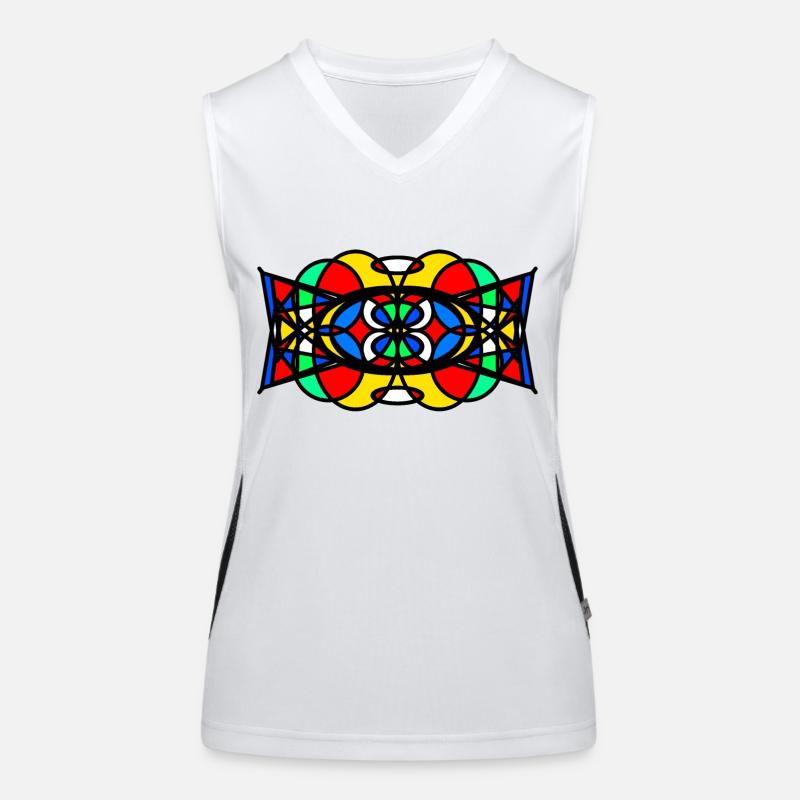 Muster Funktionelles Kontrast-Tank Top für Frauen