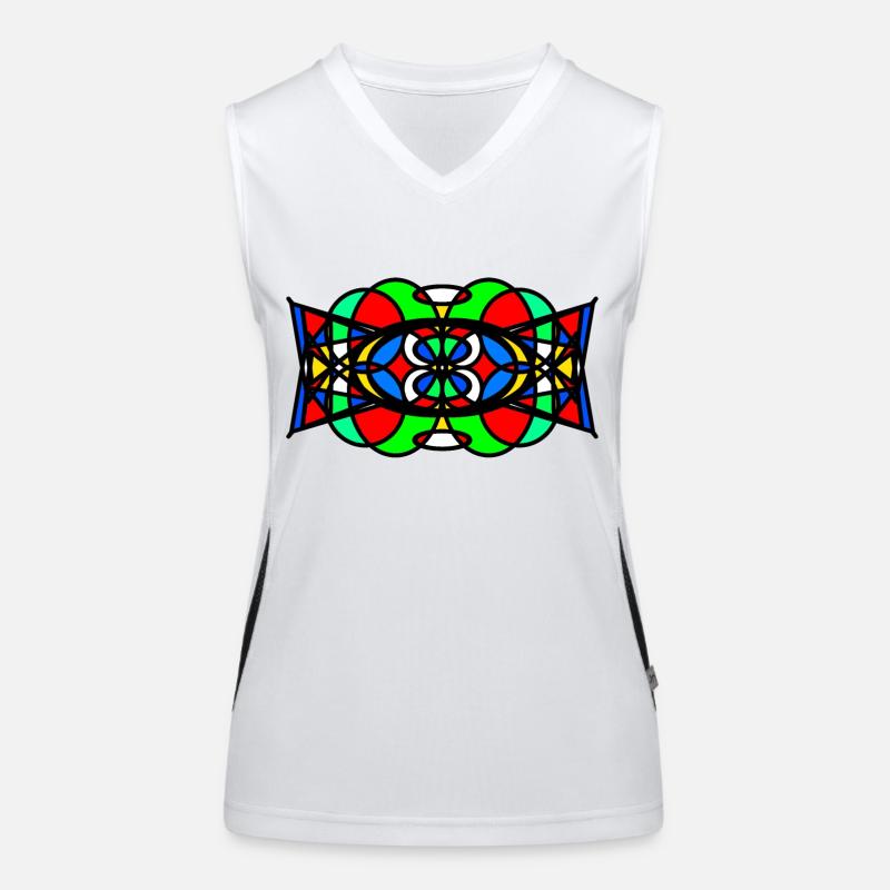 Muster Funktionelles Kontrast-Tank Top für Frauen