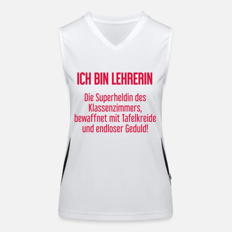 Lehrerin - Die Superheldin des Klassenzimmers! Funktionelles Kontrast-Tank Top für Frauen