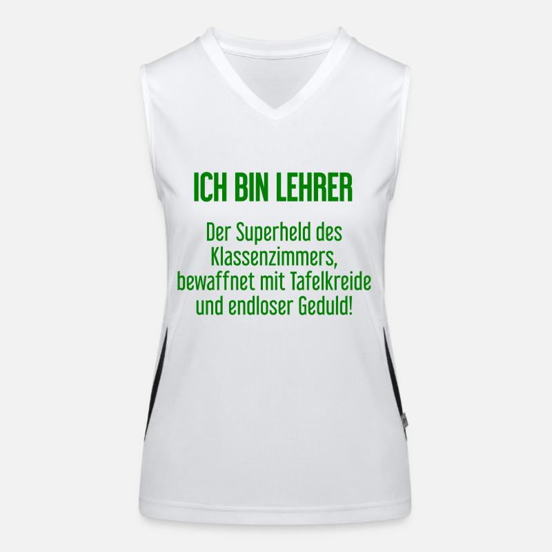 Lehrer - Der Superheld des Klassenzimmers! Funktionelles Kontrast-Tank Top für Frauen