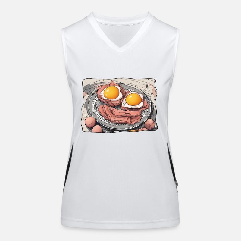 Egg and bacon Women's Functional Contrast Tank Top