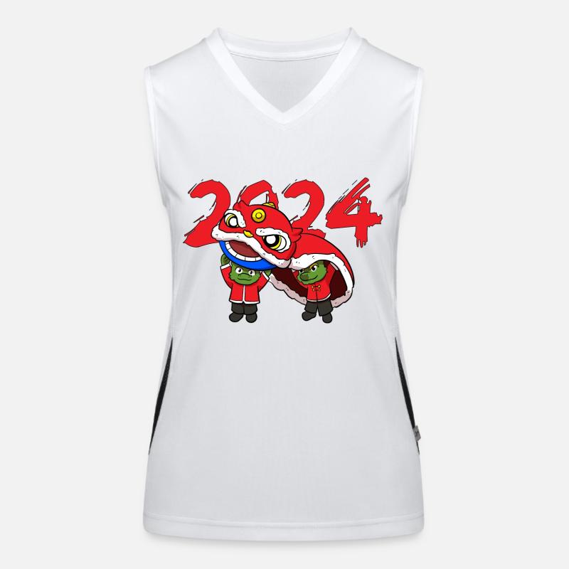 Chinesisches Neujahr Drache Vietnam I Geschenk Funktionelles Kontrast-Tank Top für Frauen