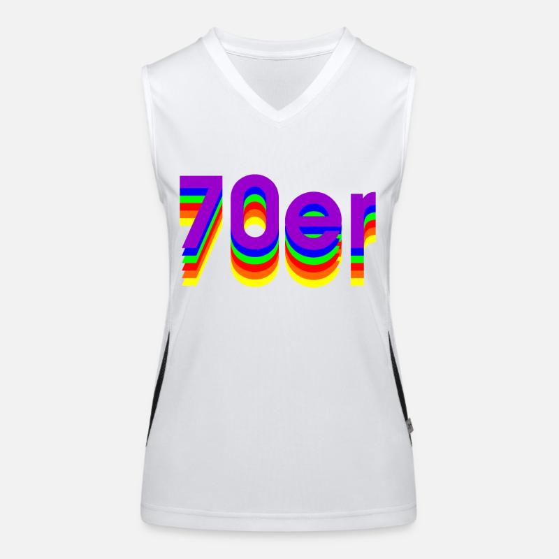 70er Funktionelles Kontrast-Tank Top für Frauen