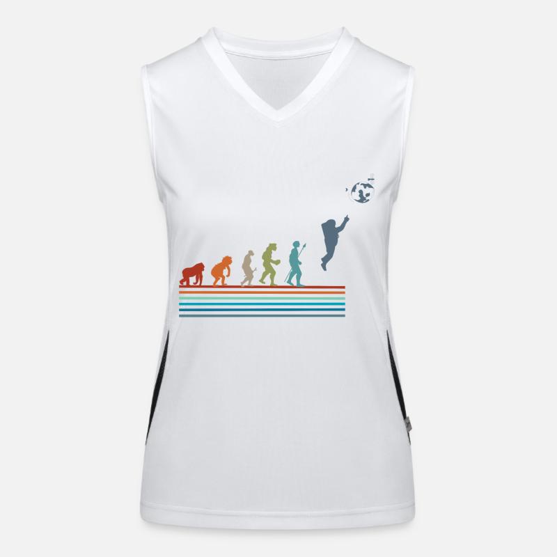 Vintage Retro Evolution Astronaut Women's Functional Contrast Tank Top
