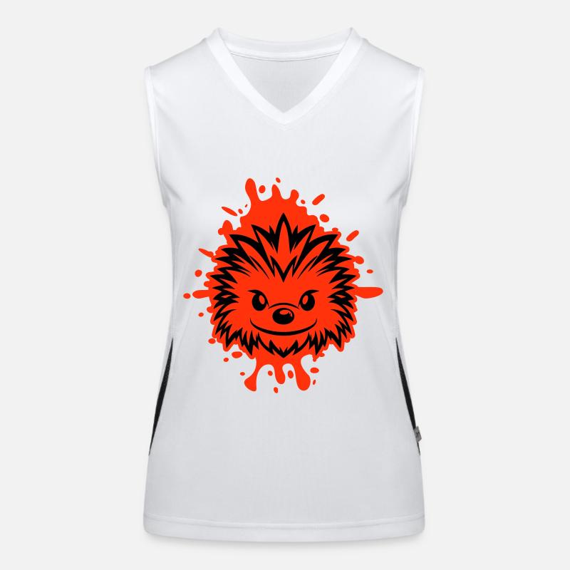 Hedgehog Comic Women's Functional Contrast Tank Top