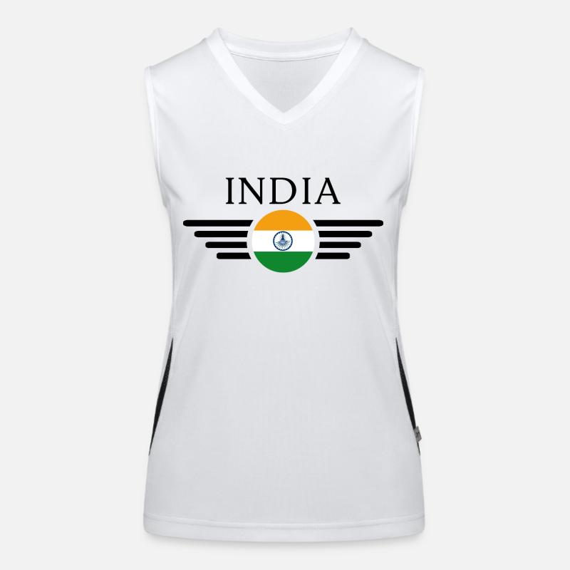 T-shirt de conception de style indien Débardeur respirant contrasté Femme