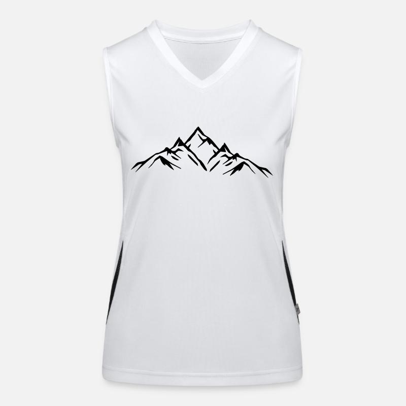 mountains Funktionelles Kontrast-Tank Top für Frauen