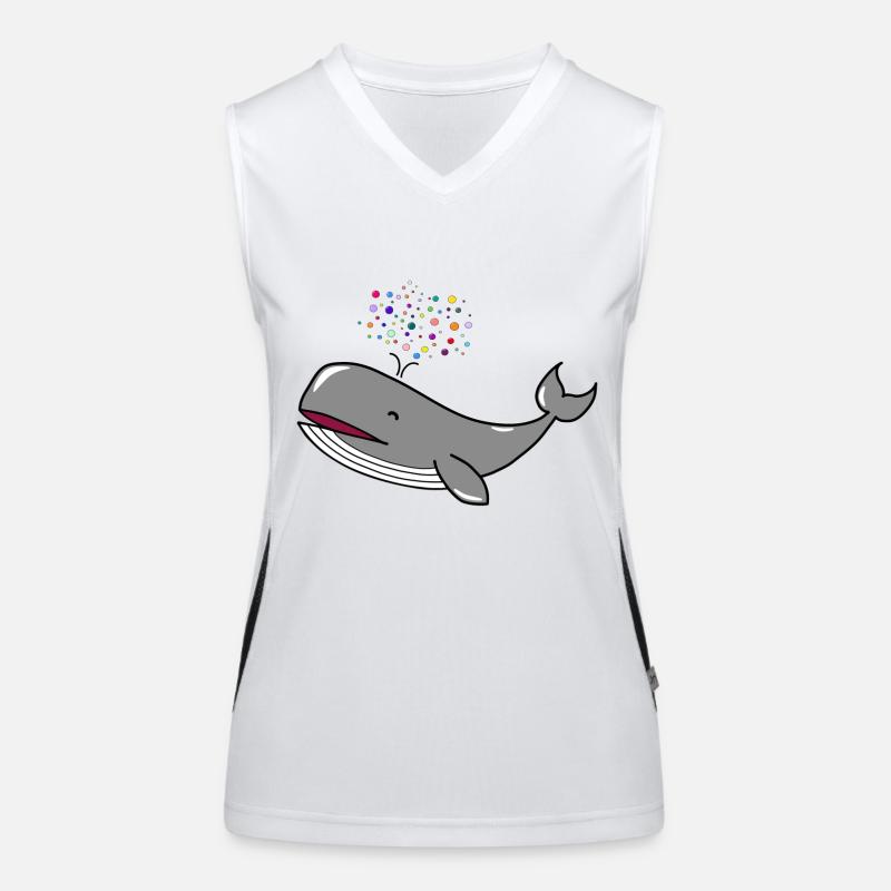 Baleine heureuse Bulle Baleine heureuse Baleine heureuse Débardeur respirant contrasté Femme