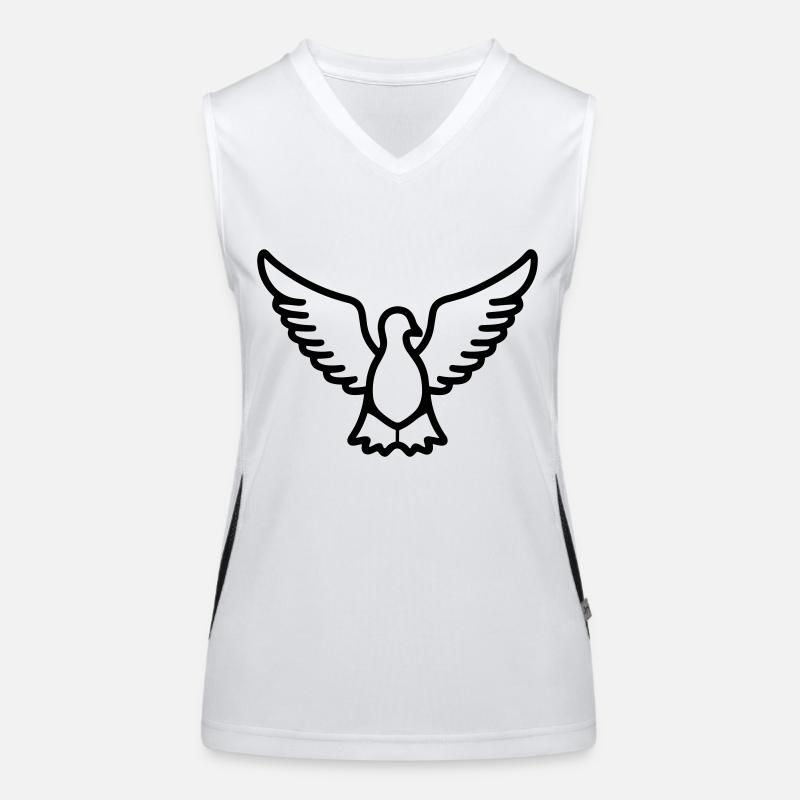 Taube Funktionelles Kontrast-Tank Top für Frauen