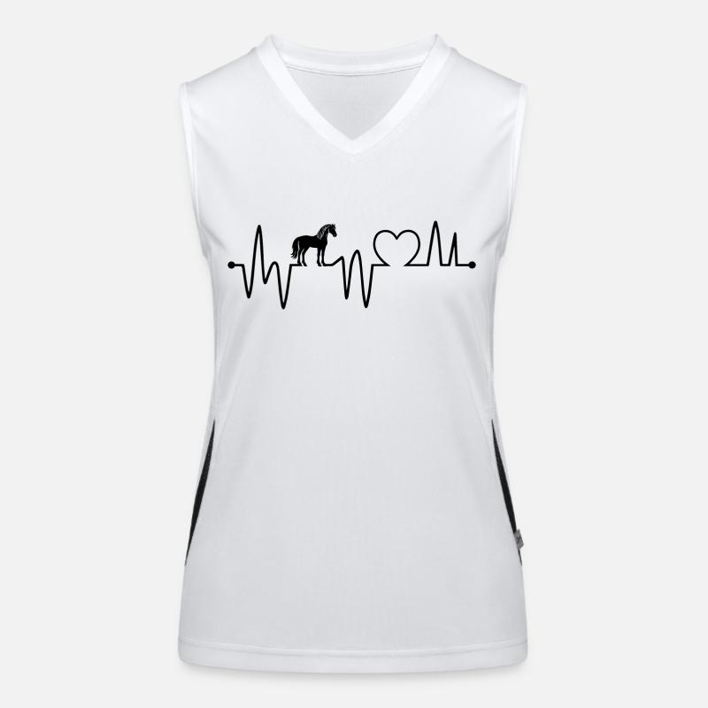 Herzschlag des Pferdes Funktionelles Kontrast-Tank Top für Frauen