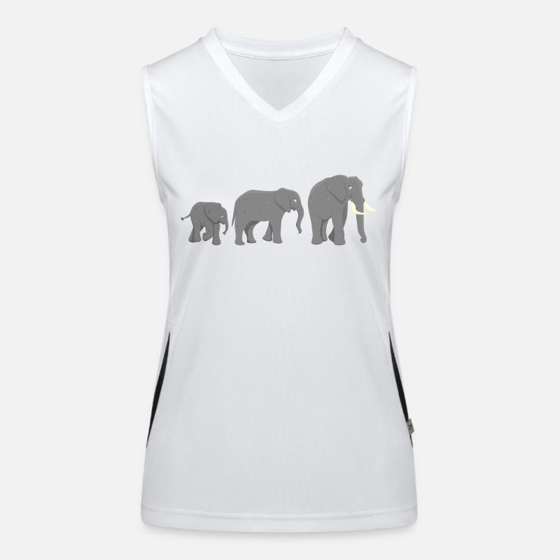 Eléphants d’Afrique Débardeur respirant contrasté Femme