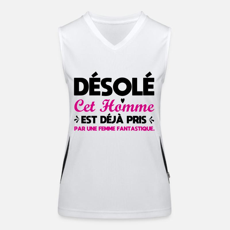 Sorry, dieser Mann ist schon vergeben Funktionelles Kontrast-Tank Top für Frauen