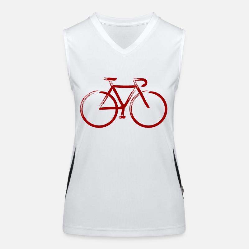 Ruby strokes - Women's Functional Contrast Tank Top - white/black