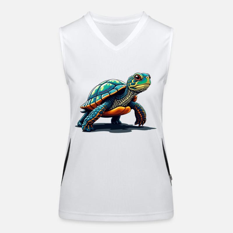 SCHILDKRÖTE Funktionelles Kontrast-Tank Top für Frauen