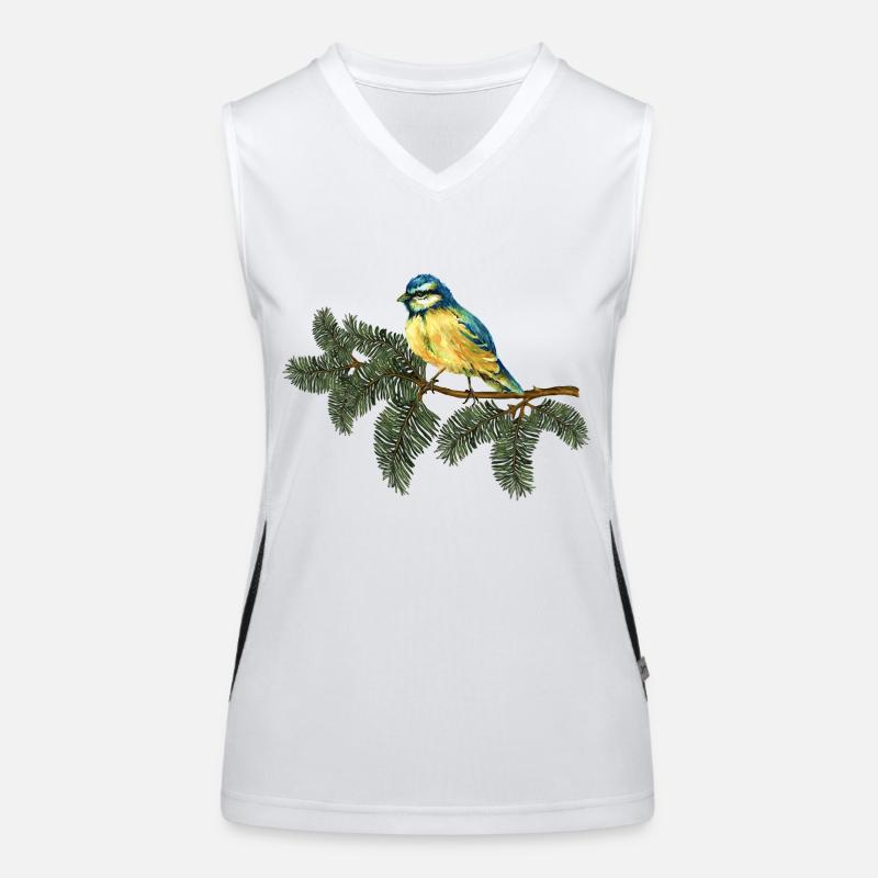 Bunter Vogel Funktionelles Kontrast-Tank Top für Frauen