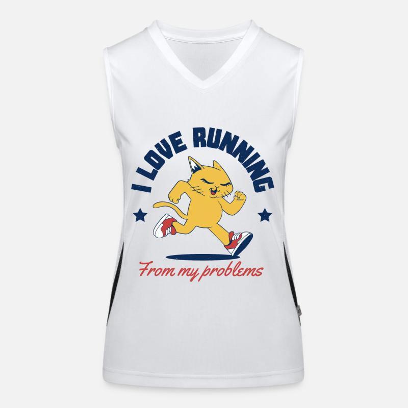 I Love Running From My Problems Women's Functional Contrast Tank Top