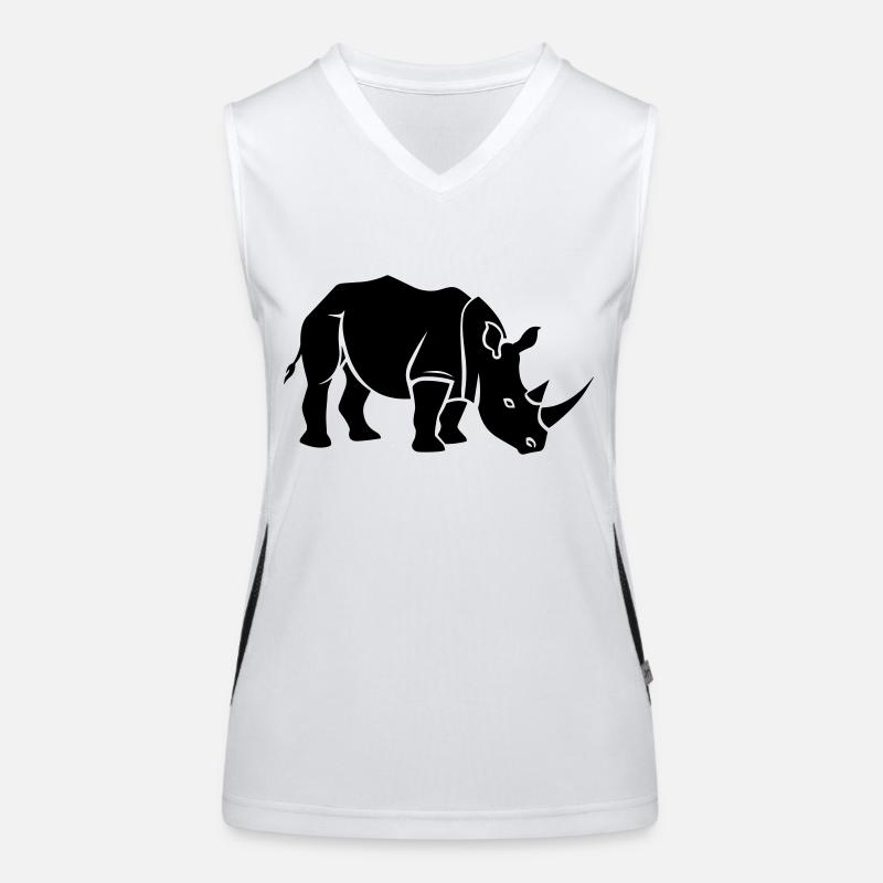 Nashorn Funktionelles Kontrast-Tank Top für Frauen