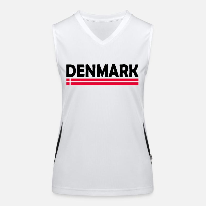 Drapeau du Danemark Débardeur respirant contrasté Femme