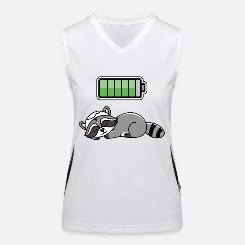 Racoon Sleeping Recharging Night Bedtime Funktionelles Kontrast-Tank Top für Frauen