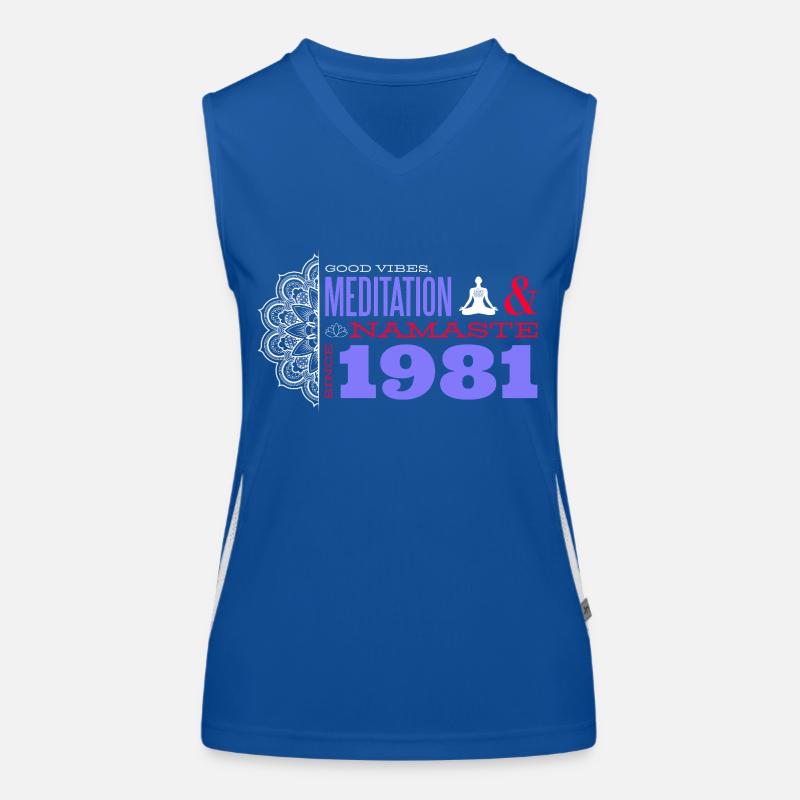 Meditating Since 1981 - 44 Years of Inner Harmony Women's Functional Contrast Tank Top