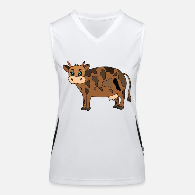 Kuh Funktionelles Kontrast-Tank Top für Frauen