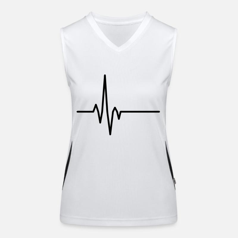 Pulse Heartbeat Women's Functional Contrast Tank Top