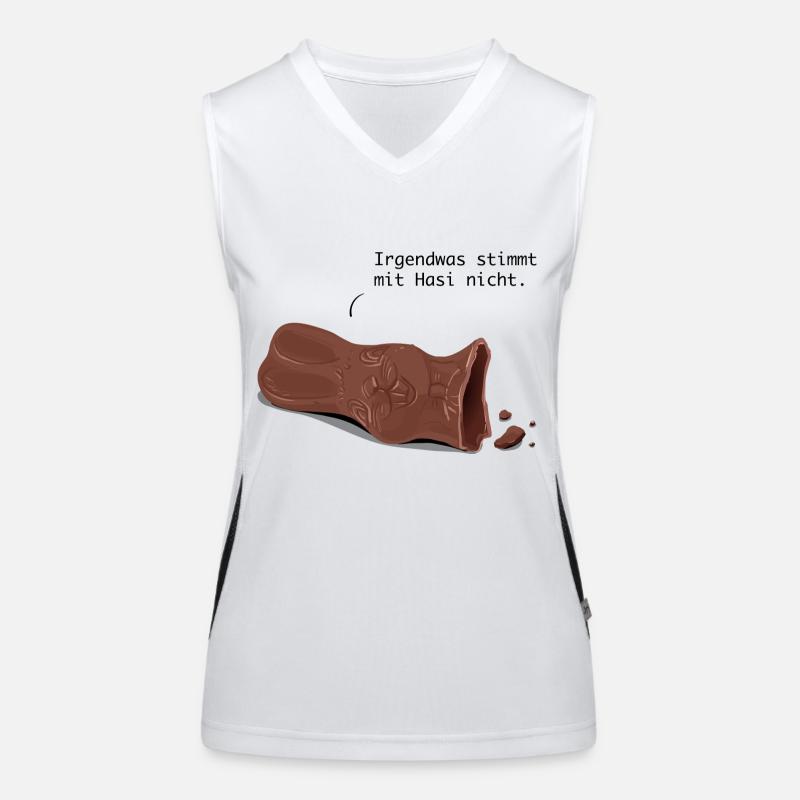 Schokoladenhase Funktionelles Kontrast-Tank Top für Frauen
