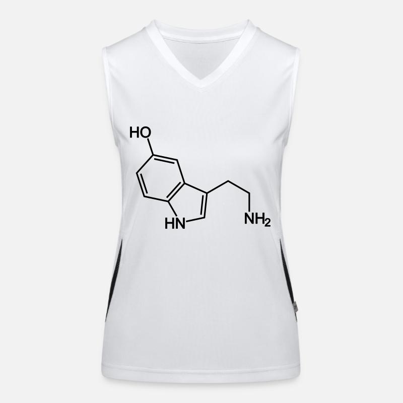 Serotonin Molekül Funktionelles Kontrast-Tank Top für Frauen
