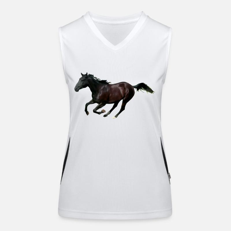 Pferd Funktionelles Kontrast-Tank Top für Frauen