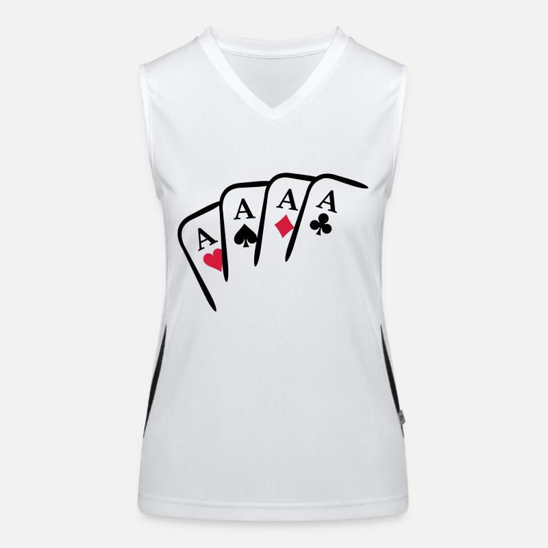 As Design Karten Funktionelles Kontrast-Tank Top für Frauen